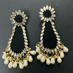 Fancy Party Wear Havey Long Size Earrings