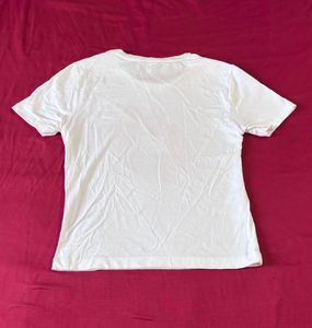 Mast &amp; Harbour White &amp; Pink Glitter T-Shirt