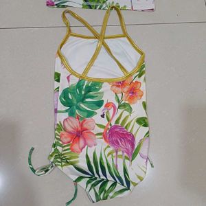 New Kids Flamingo Tropical Swimsuit Set 4 to 6 yrs
