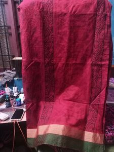 Cotton Saree Red