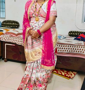Pashmina Rajwadi Handwork Saree