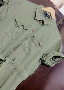 Light Olive Dress For Girl Or Woman 36-38 Bust