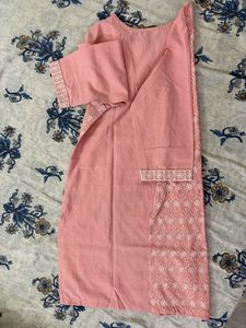 Pink Embroidered Kurta