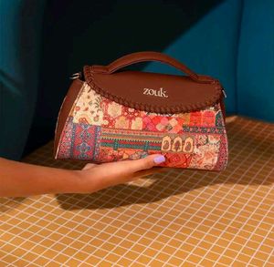 Boho Jute Patchwork Handbag