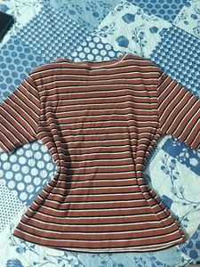 Striped Ribbed Knit Top