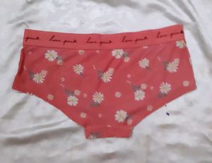 Pink Daisy Print Briefs