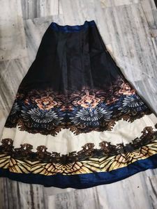 Bohemian Print Maxi Skirt with Pockets