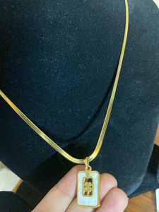Antitarnish Clover Marble Snake Chain