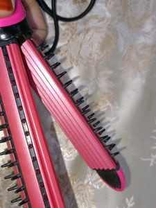 Pink Hair Crimping and Straightening machine