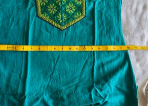 Teal Embroidered salwar  set