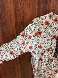 Boho Floral Print Tunic Top