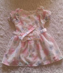 Off White Printed Frock (Girl's)