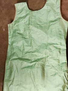 Green Embroidered long Kurti for women
