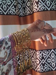 Beautiful Golden Bangles with Danglers