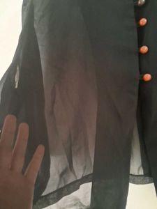 Chic Black Sheer Blouse