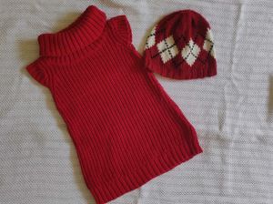 RED HANDMADE DRESS FOR BABY GIRL