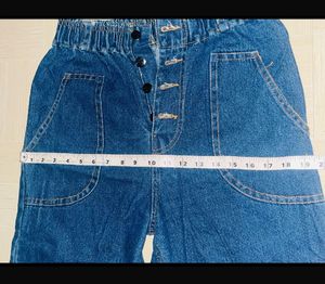 High-Waisted Wide Leg Denim Jeans