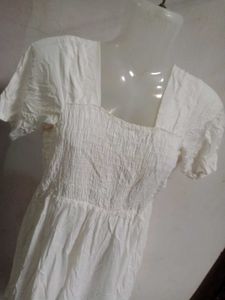 Blue Shrug With White Top