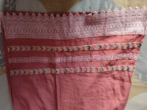 Pretty Peach Pink Ethnic Kurti Set.