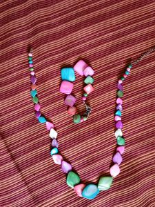 Boho Shell Necklace & Bracelet Set