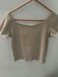 Stripped knit top