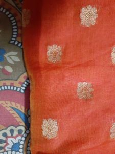 Beautiful Orange Brocade Kurta