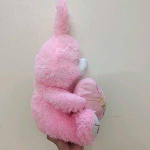 pink buny with a big heart