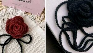Red Rose Crochet Choker