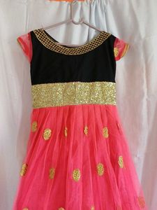 pink gold Sequin gown