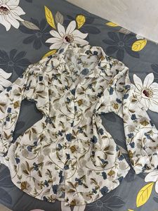 Floral Print Button-Up Shirt