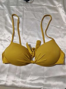 Yellow Padded Bikini Top