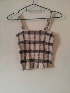 Plaid Shirt &amp; Crop Top Set