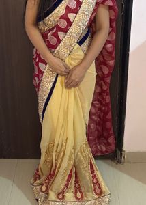 Elegant Embroidered Saree  blouse