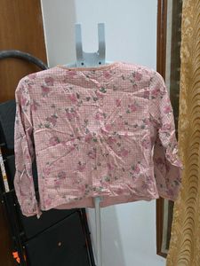 Morpankh Floral Print Zip-Up Blouse