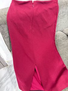 Burgundy Pencil Skirt