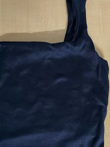 Navy Blue Velvet Bodysuit