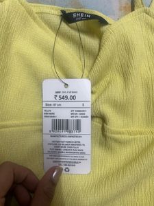 Shein Lime Yellow Ruched Cami Top
