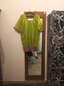 Green Magenta Combination Ethnic Kurta pajama dupa