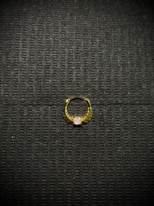 Elegant Gold Gemstone septum rings