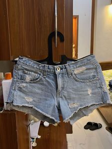 Distressed Denim Shorts