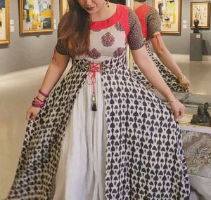Elegant Printed Anarkali long Kurti