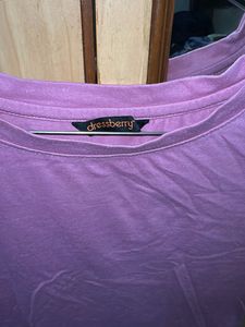 Pink Crew Neck Crop  T-Shirt