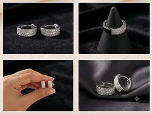 Sparkling Diamond Hoop Earrings