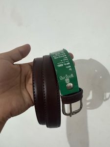 Brown leather belt