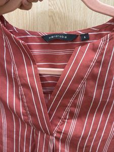 Striped V-Neck Casual Top