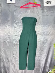 Green Strapless Jumpsuit