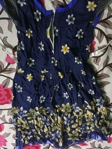 Charming Blue Floral Dress