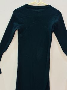 Black Knit Midi Dress