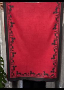 Designer Red And Black shawl