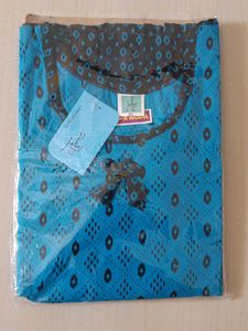 Blue Printed Cotton Nightgown